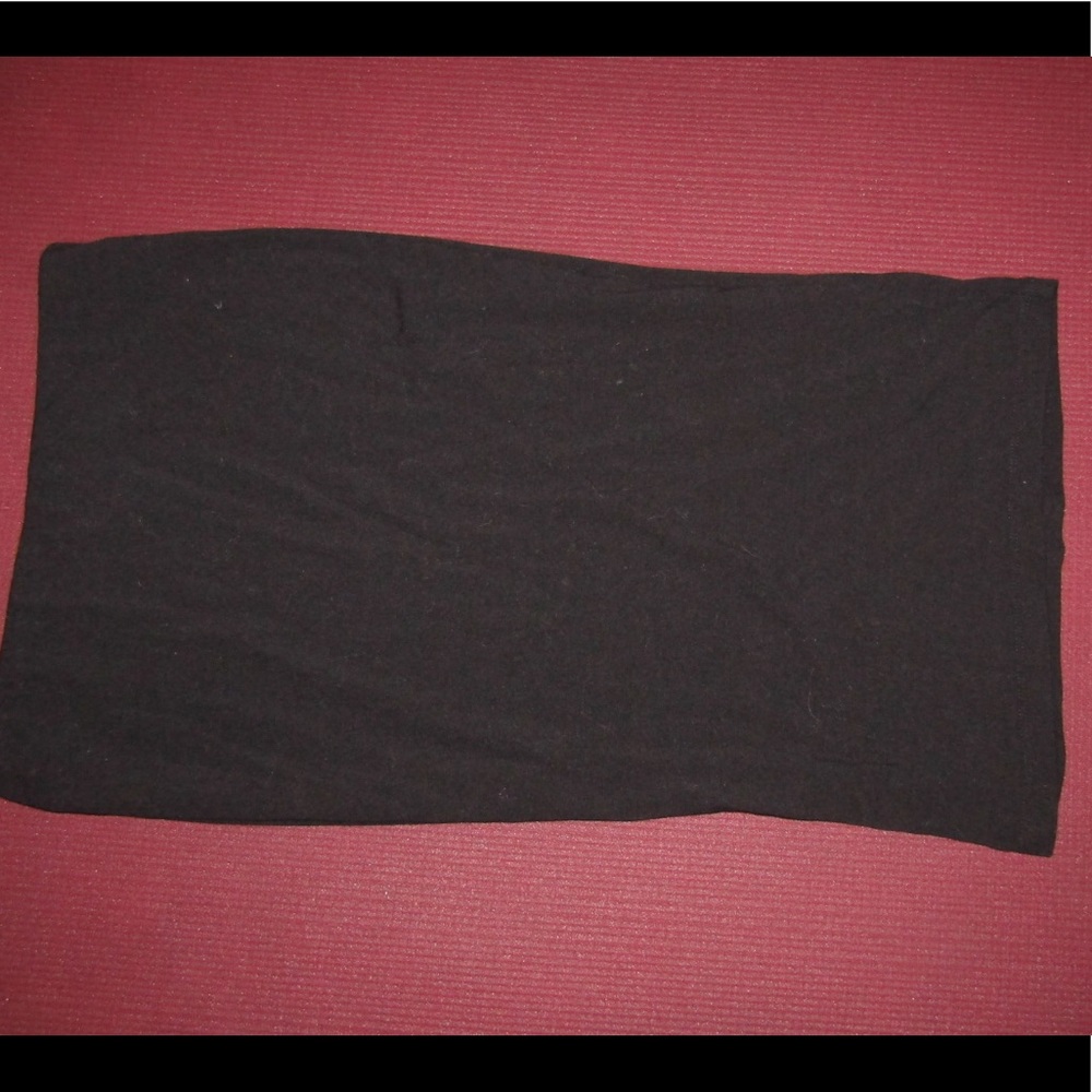 Simple Black Midi Pencil Skirt